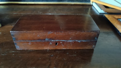 Scatola antica lastronata - scatola,