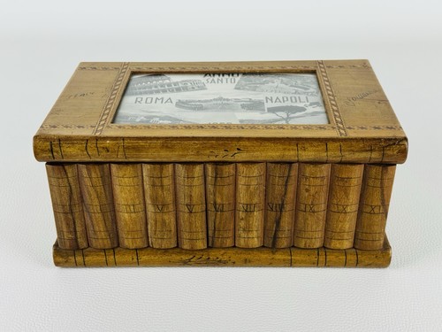 Scatola libro legno - in,