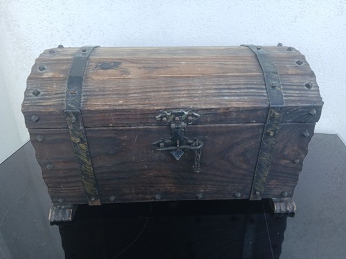 Baule forziere legno vintage - baule,