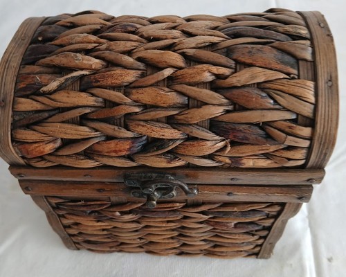 Piccolo baule forziere vimini - baule,